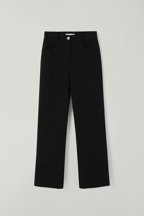 (3rd re-stock) T/T Cotton bootcut pants (black)