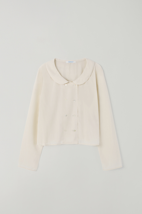 T/T Rosy collar blouse (light beige)