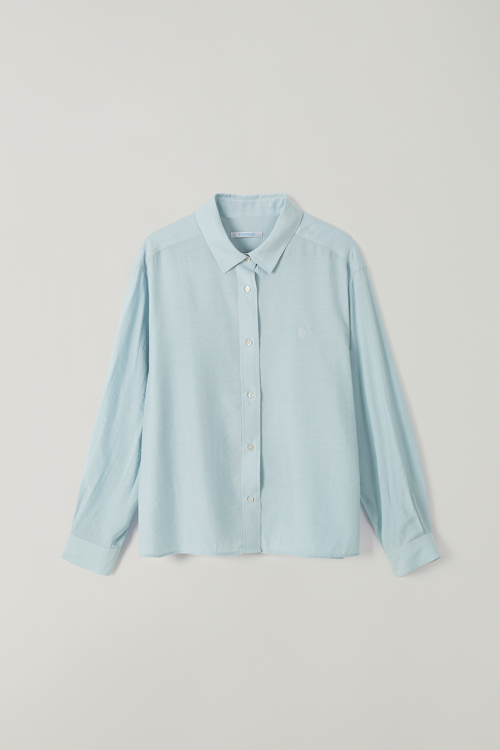 (3rd re-stock) T/T Shimmer stripe shirt (sky blue)
